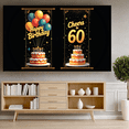 thumbnail image 6 of Gorgeous Golden Balloon Themed Birthday Banner for 60th Anniversary Party Background Backdrop Decoration Photography Props Party Supplies, 6 of 8