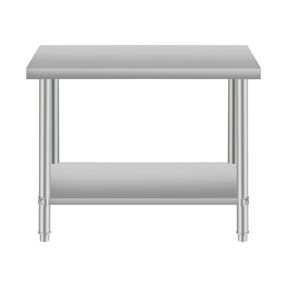 24x36 Inch Commercial Stainless Steel Work Table Grade Prep Table with Undershelf for Restaurant Kitchen, Food Service & Home Use