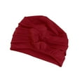 thumbnail image 1 of kurtrusly Nuit Bonnet Coton Tête Couverture Perte de Cheveux Doux Bonnet Extensible Rouge Violacé, 1 of 9