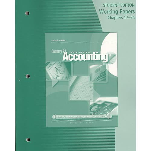 Century 21 Accounting: General Journal, Working Papers, Chs. 17-24 (Paperback) by Claudia Bienias Gilbertson, Mark W Lehman