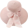thumbnail image 1 of ZHAOCHENG Sombrero beige, visera, sombrero de paja, sol de playa, ala ancha mujer rosa,, 1 of 5
