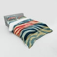 thumbnail image 3 of Zebra Print Duvet Cover Set, Art Colored Zebra Print on a Wooden Rustic Country Style Illustration, Bedding Set with Shams and Fitted Sheet, 3 Sizes, by Ambesonne, 3 of 3