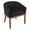 Black, variant on Hassch Linen Upholstered Barrel Dining Chair in Beige, Mid-Century Modern Kitchen & Dining Room Armchairs with Solid Wood Frame and Rubberwood Legs, 1 Pack