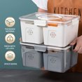 thumbnail image 4 of Fridge Organizer With Lids Stackable Refrigerator Organizer Bins Removable Containers for Food for Storage for Fruit Refrigerator Tissue Vegetables Food, 4 of 5