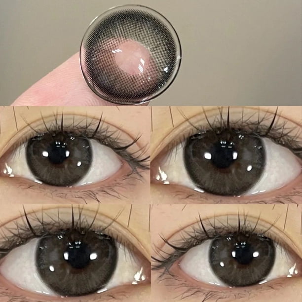 Lentillas de colores para los ojos, lentes de Color de belleza Natural, grises y azules con dioptrías, Cosméticos anuales