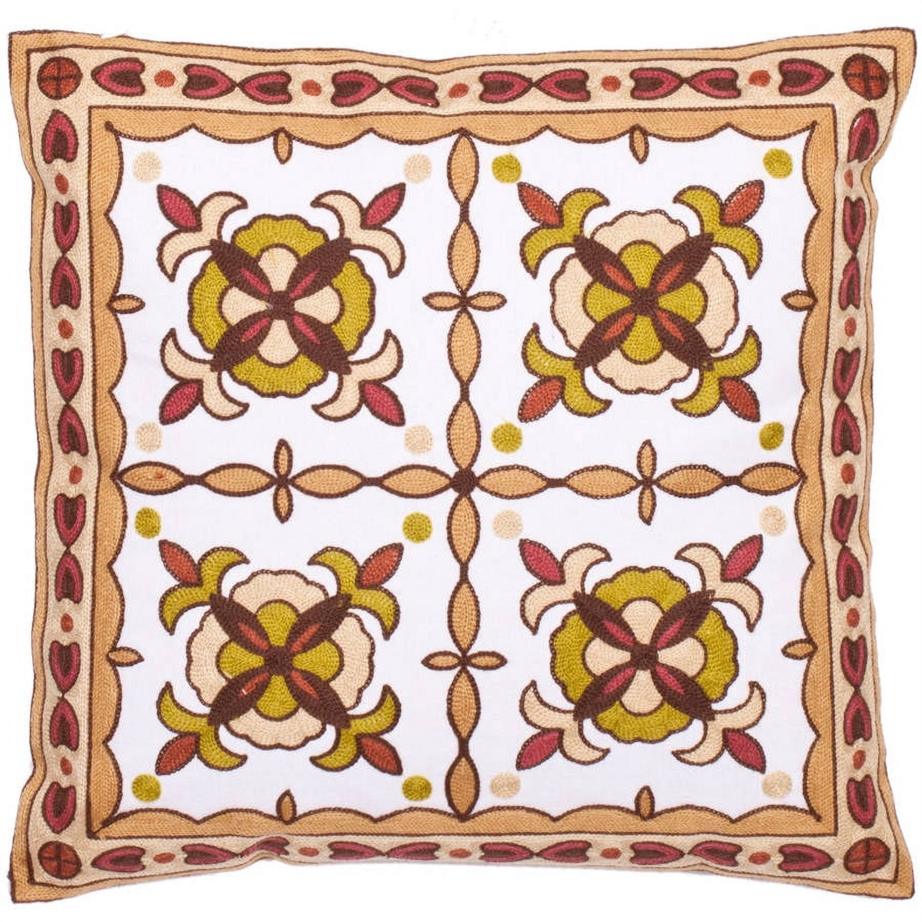 Safavieh Gorgon Tiles 18" x 18" Green/Beige Pillow, Set of 2