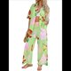 thumbnail image 2 of Conjunto de 2 Piezas de Chándal de Verano para Playa con Camisa de Corta y Botones para Mujer, Top Estampado, Pantalones Cortos de Descanso Flores de Frutas L, 2 of 10