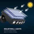 thumbnail image 4 of Labymos 2 Pack Solar Powered Wall Lights Outdoor PIR Motion Sensor Security Light Lights IP65, 4 of 8