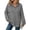 Gray, variant on MLCDZ Hoodies for Women Button Drawstring Long Sleeve Hooded Casual Sweatshirt Fall Loose Fit Lightweight Outdoor Activities Sports Tops