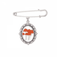 thumbnail image 1 of Cartoon Mushroom Line Illustration Pattern Brooch Pin Dress Shirt Shawl Clips, 1 of 3