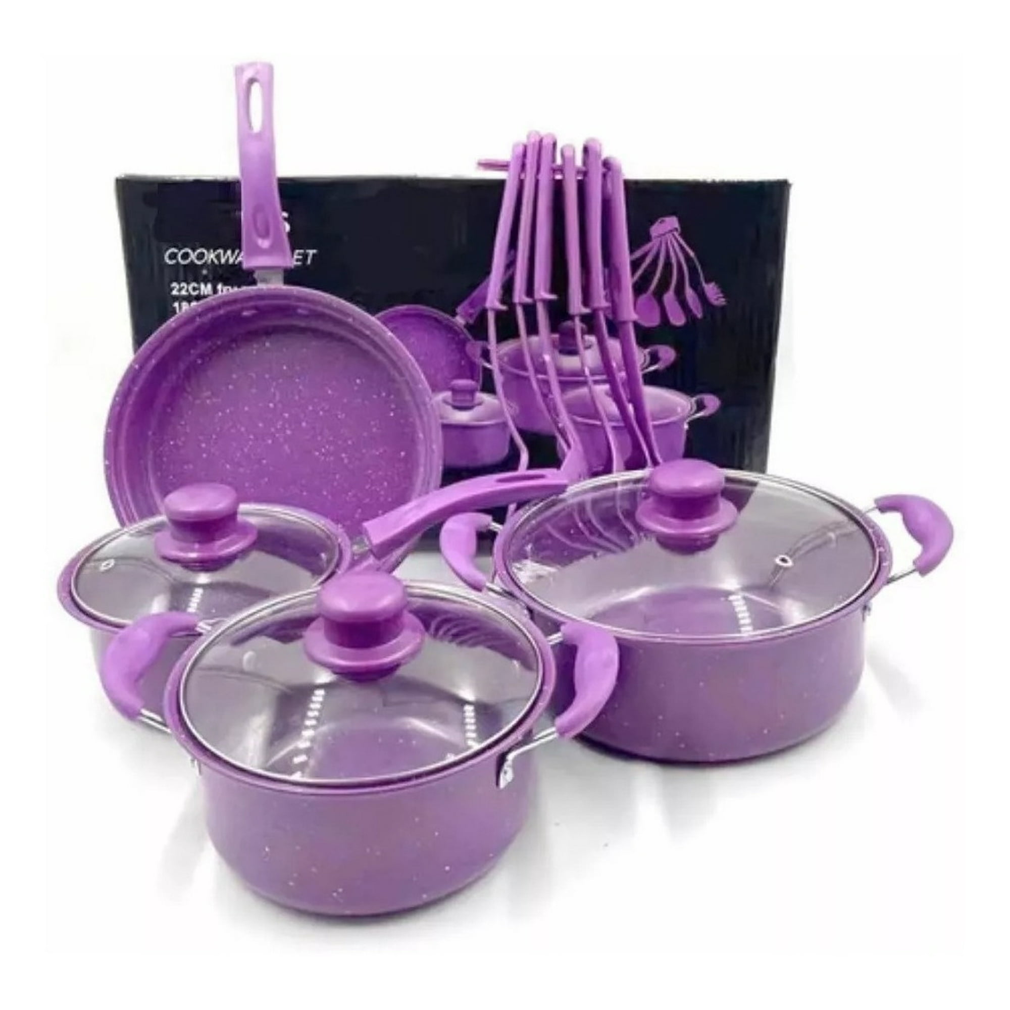 Set De Ollas Antiadherentes Bateria De Cocina Sertenes 14 Pc