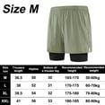thumbnail image 2 of Pantalones cortos 2 en 1 para correr para hombre, para entrenamiento, yoga, gimnasio, deportivos, con bolsillos con cremallera para teléfono, 2 of 5