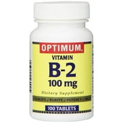 Optimum 100 mg Vitamin B-2 Tablets, 100 Count