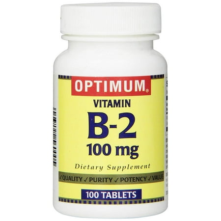Optimum 100 mg Vitamin B-2 Tablets, 100 Count