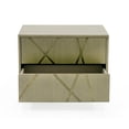 thumbnail image 3 of Benjara BM311196 28 in. Cross Sectioned Paint Art Cubed Design Nightstand, Bronze & White, 3 of 5