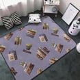 thumbnail image 3 of Shaggy Area Rug, books lover plants reading print Rugs for Living Room Bedroom Non Slip Door Mat Indoor Carpet Machine Washable Nursery Home Decor Floor Mats for Entryway 60x39in, 3 of 5