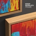 thumbnail image 4 of wall26 Canvas Print Wall Art Bright Red, Orange, Yellow, Blue and Green Color Blocks with Texture Abstract Shapes Modern Art Bohemian Colorful for Living Room, Bedroom, Office - 16"x24" Nat, 4 of 5