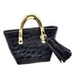 thumbnail image 2 of Bolso de mano para figuras de acción a escala 1:6 de 12 pulgadas, bolso de moda para mujer soldado con borlas. negro, 2 of 9