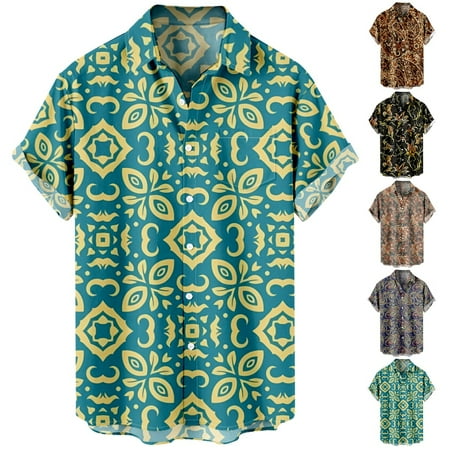 

Adult Button Up T-Shirts Stylish Holiday Tops Sizes Kids-Adult Unisex