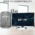 thumbnail image 6 of VIVO Low Height TV Cart for 32 to 75 inch Screens, 6 of 8