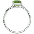 thumbnail image 3 of SuperJeweler 1 3/4 Carat Emerald Shape Peridot and Diamond Ring In Sterling Silver For Women, 3 of 6