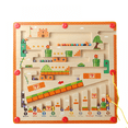 thumbnail image 2 of Magnetic Color And Digital Maze, Wooden Color Toys, Educational Classification Toys, Suitable For 3 4 5 Years Old-week, 2 of 3