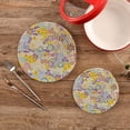 thumbnail image 2 of Pot Holders Trivets Set Pure Cotton Potholders Set, Set of 2, Blooming Flowers Hot Pot Trivets One 9.45 Inch and One 7 Inch for Kitchen Pans Bowl Teapot, 2 of 7
