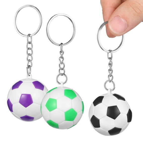 LABSERRON 3Pcs Keychain Sport Soccer Pendant Metal Sports Keychains For Boys
