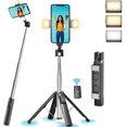 thumbnail image 1 of Trípode Selfie Stick Sanyaa de 41 pulgadas con luz de relleno para iPhone y Android, 1 of 7