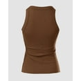 thumbnail image 2 of Women Built-in Bra Tank Tops Sleeveless Casual Shirts Racerback Ribbed Fitted Tank Tops, 2 of 6