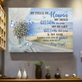thumbnail image 2 of My Piece in Heaven Canvas Wall Art – Memorial Quote with Beach, Butterflies & Flowers – Sympathy Gift for Loss of Loved One – Bereavement Christian Decor – Peaceful Heaven Scene – Ready to Hang, 2 of 4