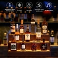thumbnail image 6 of Cubehom LED 3 Tier 24 inch Bar Liquor Bottle Display Shelf with App & Remote Control for Home Party Walnut 16.32lb, 6 of 8