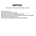 thumbnail image 2 of CMX Front Rear Disc Brake Rotors Kit for Car Honda Accord Acura CL K8-101235, 2 of 8