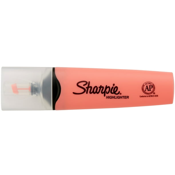 Sharpie Clear View Stick Highlighter Open StockFlourescent Coral