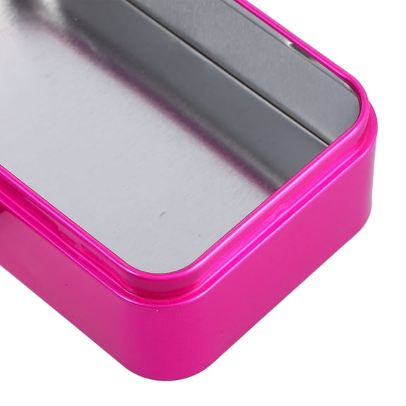 KALLORY 5-Piece Portable Rosy Tin Box Set with Lids for Cosmetics, Jewelry, and Small Item Storage Organizer