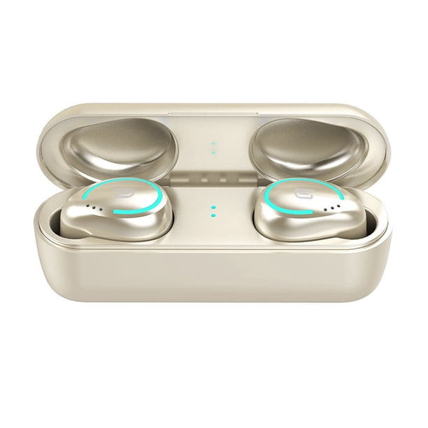 Methold Auriculares inalámbricos dobles Bluetooth 5,0 auriculares impermeables auriculares deportivos Cables de audio/vídeo oro