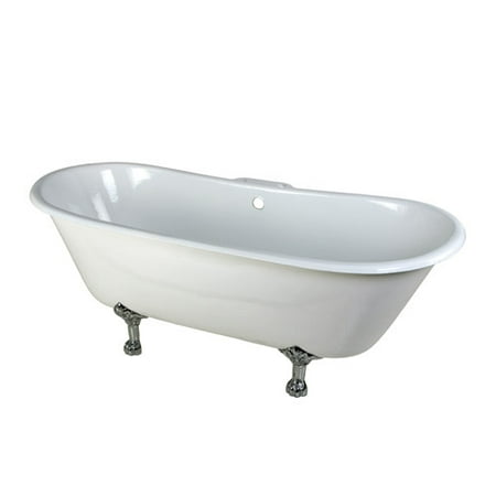 UPC 663370286704 product image for Kingston Brass VCT7D6728NH1 67 inches Cast Iron Double Slipper Clawfoot Bathtub  | upcitemdb.com