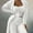 White, variant on Idoravan Clothes Womens Sets Clothing Women's Casual Solid Vests and Long Sleeve Overcoat Tops and Long Pants Suits Pajamas 3-piece Set Green XXL