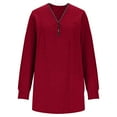 thumbnail image 6 of ylioge XL-5X Plus Size Sweatshirts for Women with Zipper V Neck Long Sleeve Tops Womens Casual Solid Color Pullover Going-Out Work Tunic Top, 6 of 6