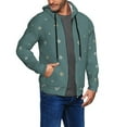 thumbnail image 3 of Zip Up Hoodies for Men - Lattice Pattern No.909 Long Sleeve Comfrt Men'S Fashion Hoodies & Sweatshirts, Jackets for Men Hoodies Pullover Clothing Clothes with Pouch, 3 of 5