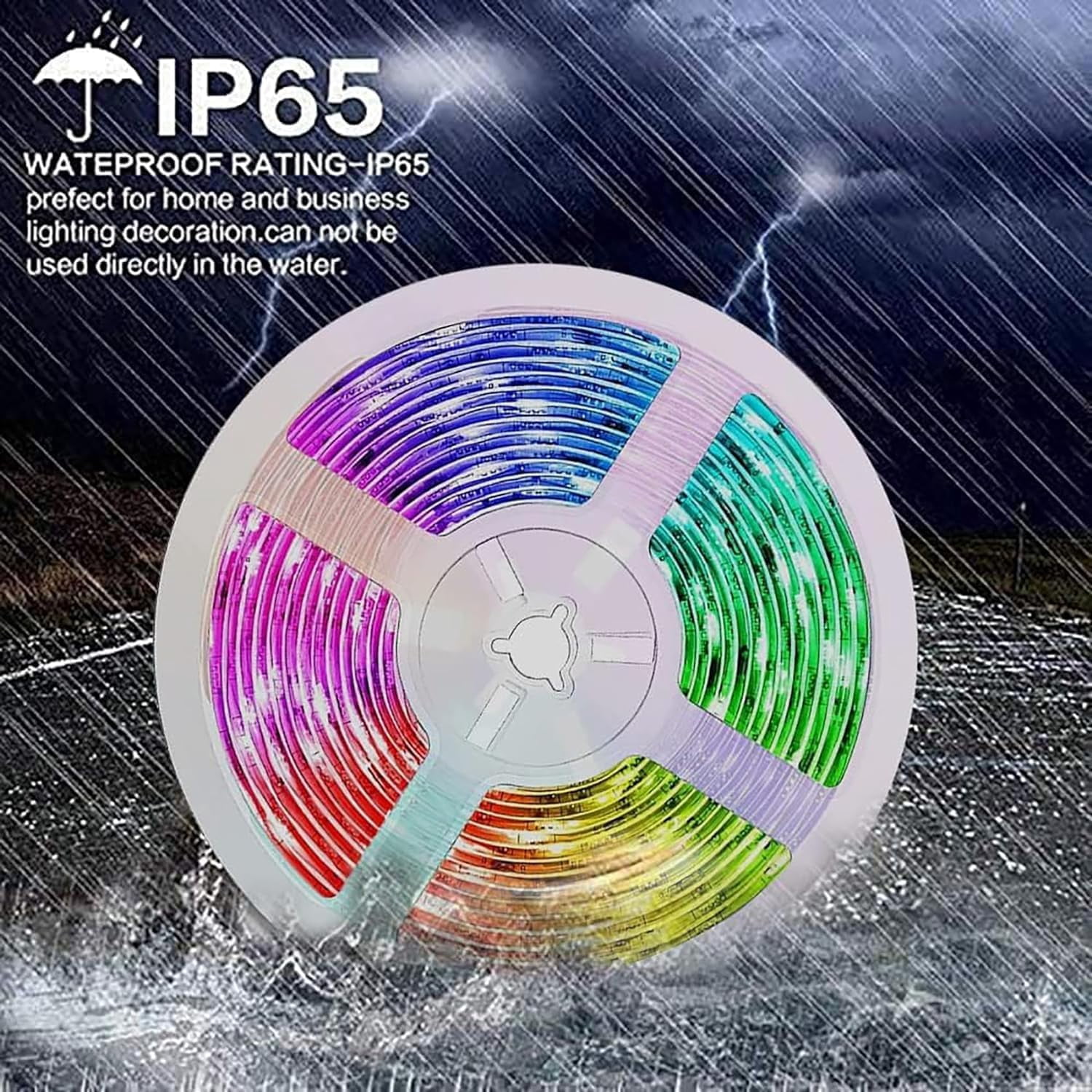 LED Strip Lights 2 M 120 LED Waterproof Flexible LED Strip Light Battery Powered Dimmable Cuttable Tape Lights Strip with Remote for Kitchen, Bedroom, Computer, TV, Birthday