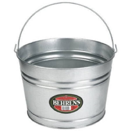 Behrens C17GS 4 Gallon Galvanized Sheet Steel Wash Tub Bucket - Quantity of 4