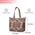 thumbnail image 4 of Orange Ethnic Rhombus Pattern Travel Tote Bags for Women Carry On,Large Weekender Bags for Women Travel,Multi Functional Duffle Bag for Work,Shopping,Sports, 4 of 5