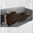 thumbnail image 6 of Chocolate Soft Flannel Fleece Blanket, Wooden Stripes Floor Background in Carpentry Themed Illustration Retro Hardwood Image, Cozy Plush for Indoor and Outdoor Use, 50" x 70", Brown, by Ambesonne, 6 of 6