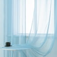 thumbnail image 4 of 2 Pack Basic Sheer Curtain Drapes for Living Room, Light Filtering Voile Drapes for Bedroom, Patio, Sliding Door, Each 40" W x 79" L, 4 of 4