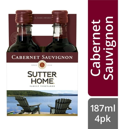 UPC 085200000050 product image for Sutter Home Cabernet Sauvignon Red Wine 187 ML 4-Pack | upcitemdb.com