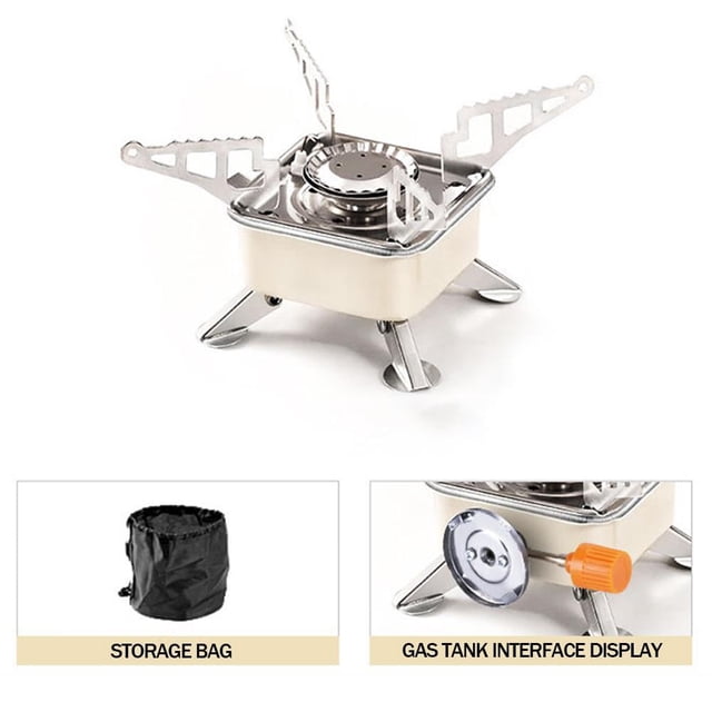 Blarkrus 4500W Outdoor Foldable Windproof Mini Card Square Stove Pipe Connecting
