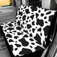 thumbnail image 4 of KUIFORTI White Cow Print Car Seat Covers 4 Pcs, Front Seat Protector Carseat Rear Split Bench Cover Universal , Automobile Interior Decorate Accessories Fit for Car SUV Trucks, 4 of 7