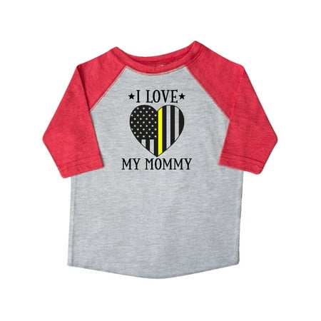 

Inktastic Dispatcher Mommy Gold Line Emergency Gift Toddler Boy or Toddler Girl T-Shirt