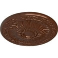 thumbnail image 3 of Ekena Millwork 20 1/4"OD x 1 1/2"P Lunel Ceiling Medallion (Fits Canopies up to 3 3/4"), Hand-Painted Copper Penny, 3 of 6